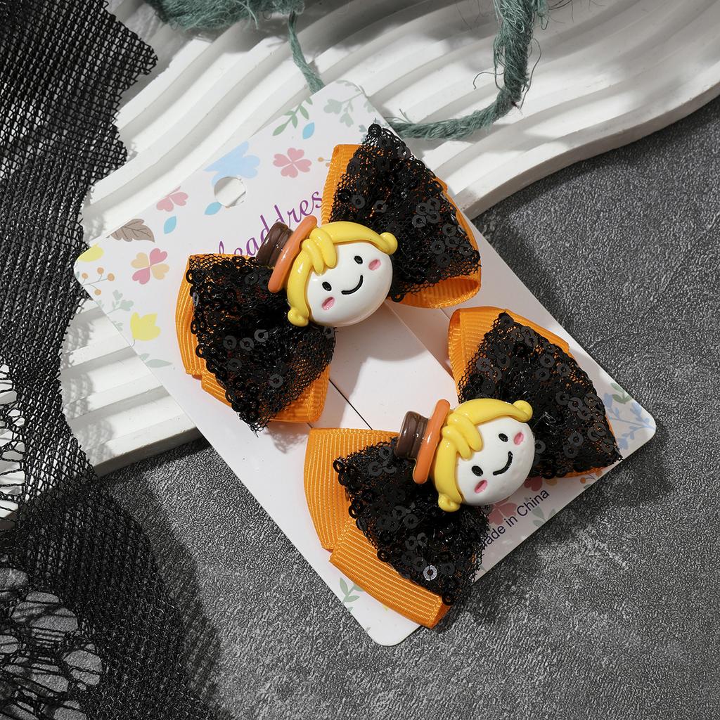 2 шт. Новые милые модные Хэллоуин мультяшные бантики Прекрасные заколки для волос для девочек Детские головные уборы Зажим для волос Заколки для волос Аксессуары для волос