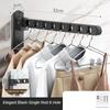 Adjustable Angle Wall-Mounted Clothes Hanger  Closet Durable Couple Stainless Steel Folding Retractable Hook Home