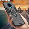 KEYSION Shockproof Case for Xiaomi POCO F2 Pro X2 Ring Stand Phone Back Cover for Redmi K30 Pro Zoom