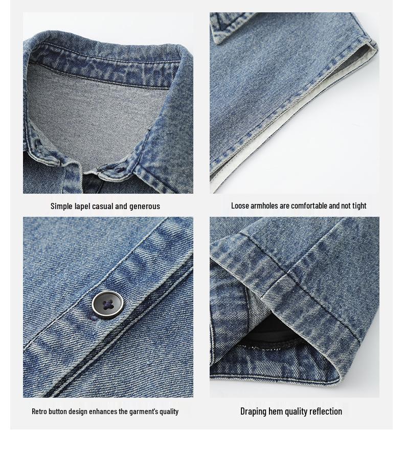 Женский повседневный джинсовый жилет - 2024 Модная омолаживающая верхняя одежда на весну/осень