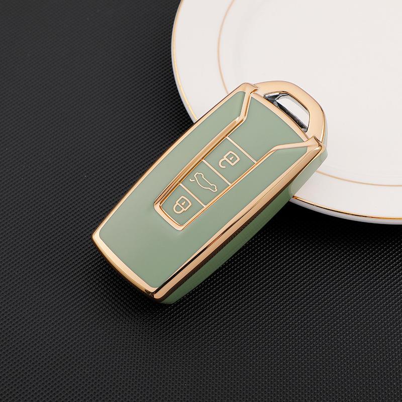 Мягкий чехол для ключей из ТПУ с 3 кнопками для Volkswagen Touareg 2018-2021, умный дистанционный ключ, полный защитный чехол на 360°