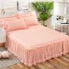 Elegant Princess Bed Skirt Non-slip Mattress Cover Ruffled Lace Bed Skirt Bedsheet Bed Cover Protector Home Bedspread Bed Skirt
