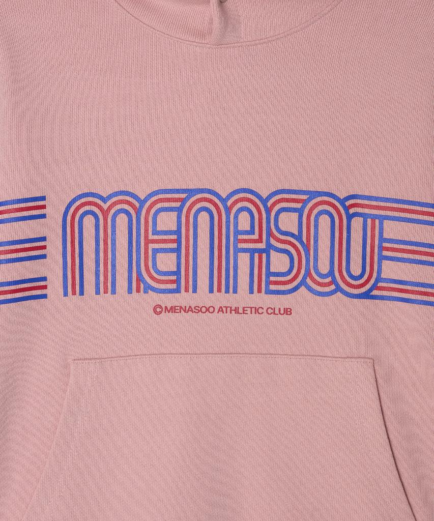 Худи с логотипом в полоску Menasoo_Розовый