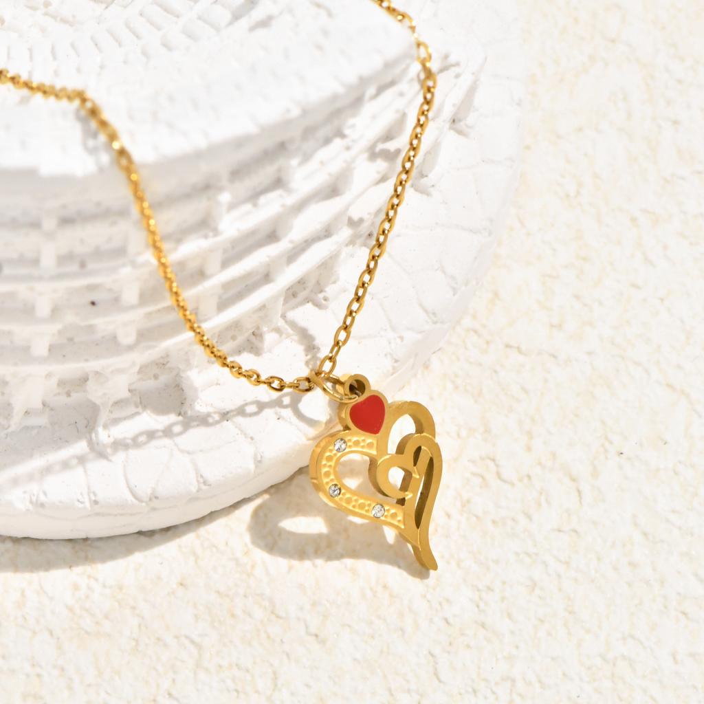Cheap Trendy Stainless Steel Pendant Necklace Link Chain Geometric Gold Plated Custom Gift DIY Jewelry for Woman Man
