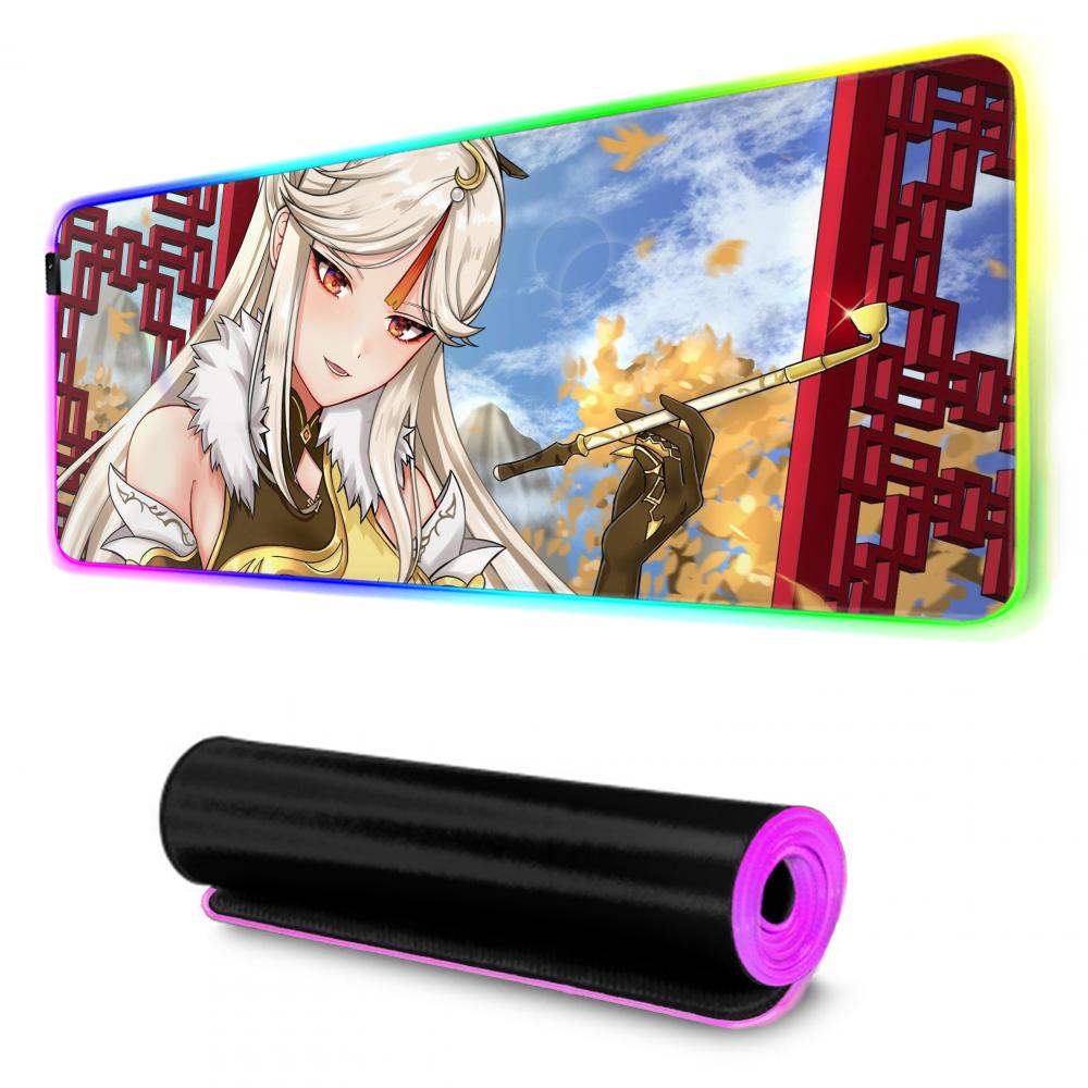 Mingguang Коврик для мыши RGB Игровой коврик для мыши Большой светодиодный коврик Настольный коврик для ПК Светящийся коврик для мыши Большие коврики для клавиатуры Настольный ковер с подсветкой