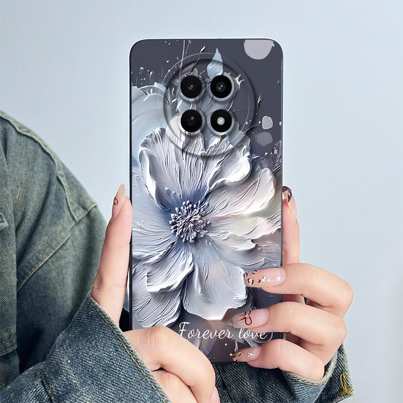 Для Realme 12 5G 12X Narzo 70X Чехол для телефона RMX3999 RMX3997 Funda Мягкий силикон Сладкий Расписной Модный Coque Чехол с цветочным принтом