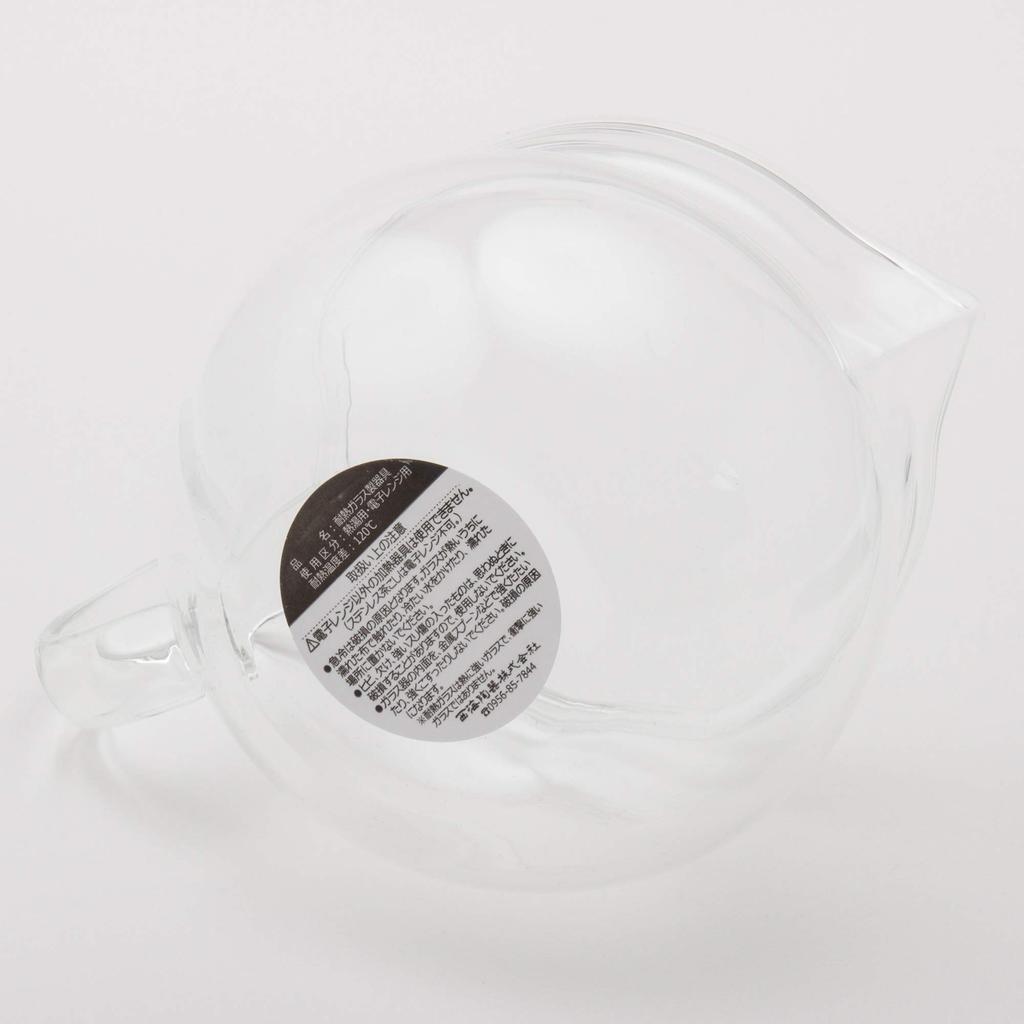 Hasami-yaki Glass Pot with Blue Milk Pattern (Super Stainless Steel with Tea Strainer), 375ml Capacity, Product Number: 73588