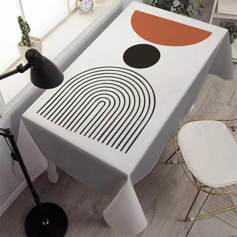 Простая водонепроницаемая скатерть в скандинавском стиле, прямоугольный чехол для стола, коврик для обеденного журнального столика для кухни, гостиной, Napete Tapete