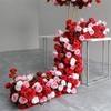 Uflower 3D Красная Роза Гортензия Цветочная Гирлянда Роскошная Свадебная Арка Фон Напольный Стол Центральный Элемент Декор Мероприятия