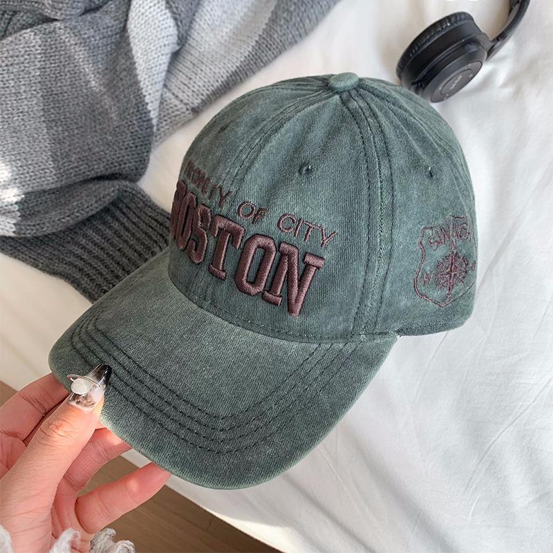 Бейсболка с вышивкой для женщин, весна-осень, универсальная, повседневная, солнцезащитная, с козырьком, маленькая, с широкими полями, для пары