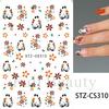 New Nail Art Stickers Halloween Funny Fun Cute Ghost Little Red Flower Adhesive Nail Art Stickers