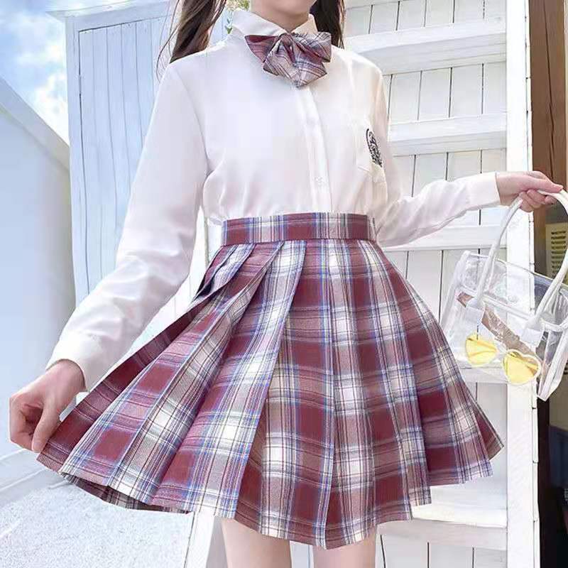 3 шт., комплект женской школьной формы в стиле аниме, летняя куртка-рубашка с длинными рукавами JK и костюм с юбкой