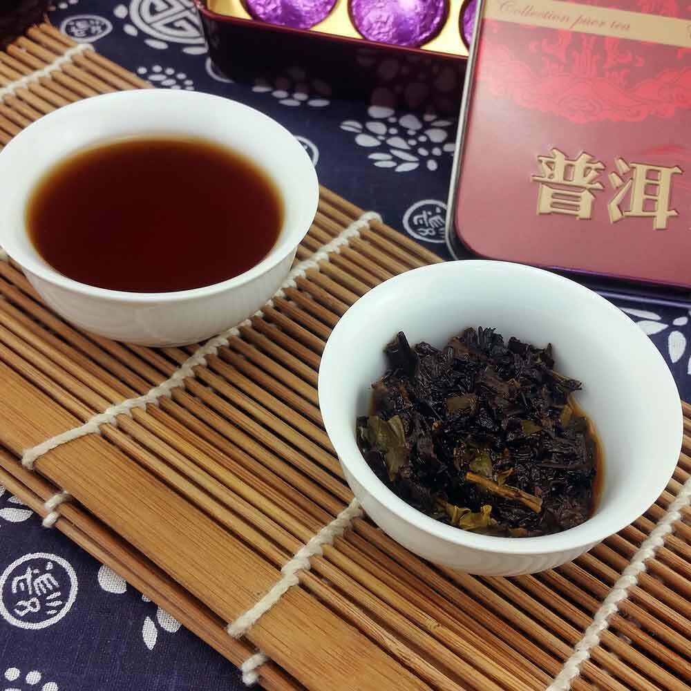 Top Grade Jasmine Mini Tuocha Ripe Puer, Delicate Box Pack Shu Puerh Tea 75g