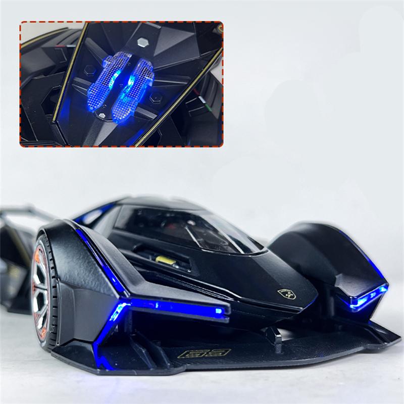 1:24 V12 Vision GT Gran Turismo Сплав Концепт Спортивный Автомобиль Модель Литьевой Металл Симуляция Модель Игрушечного Автомобиля Звук и Свет Подарок для Детей