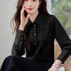 Women Blouses Shirts 2025 Spring Long Sleeve Women Blouse Shirt Office Lady Turn Down Collar Black White Blouse Shirt Women Tops J921