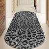 EPeddler Home Современный леопардовый узор, моющаяся нескользящая кожаная основа, овальная кухня нового поколения, ковер для гостиной и прихожей