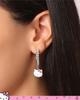Sanrio Hello Kitty Jewelry Dangle Hoop Earrings for x x & Women, Fashion, 0.46 1.36 0.06 inches, Fashion, Crystal.