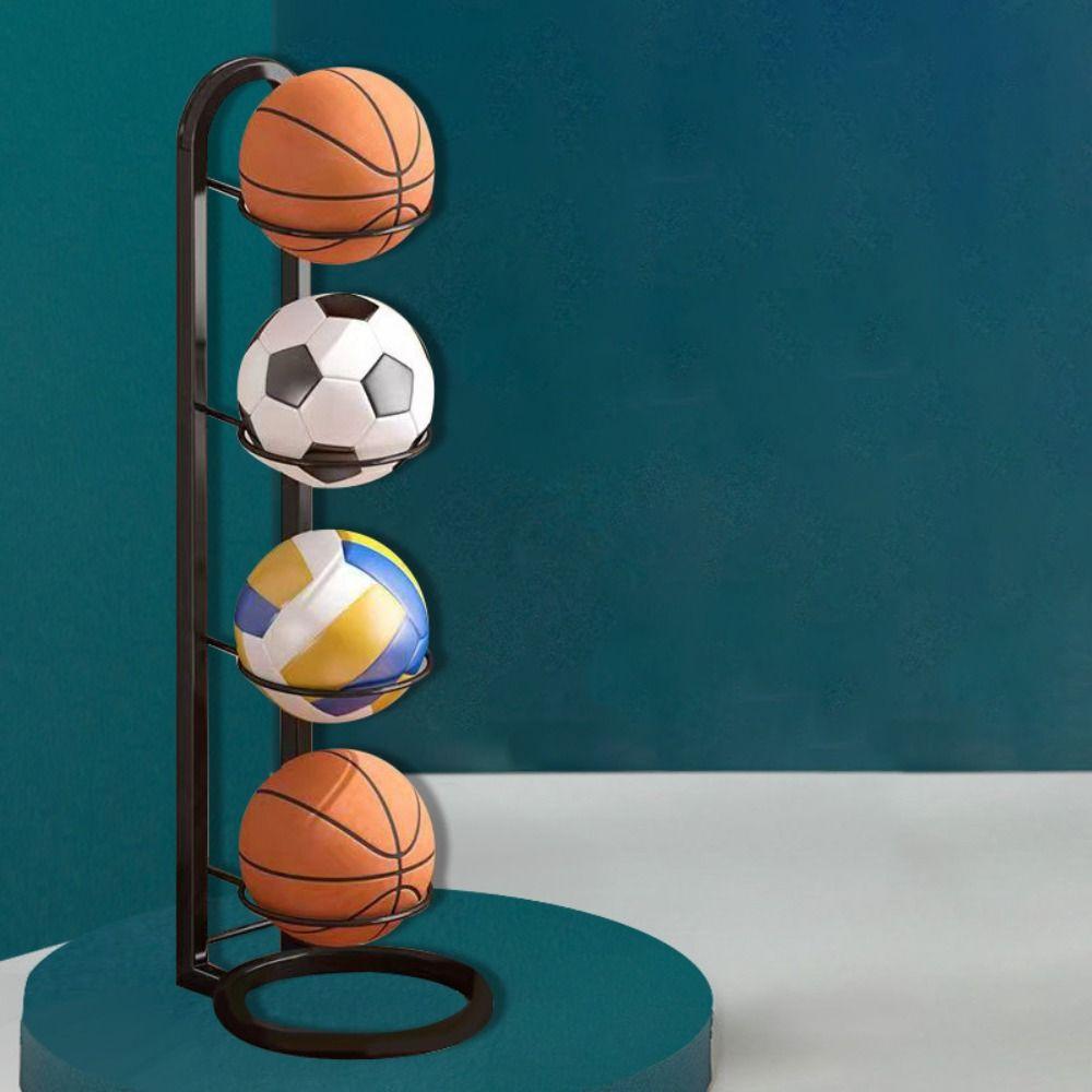 Space Saving Ball Storage Holder Durable Basketball Holder New Basket Placed Rack