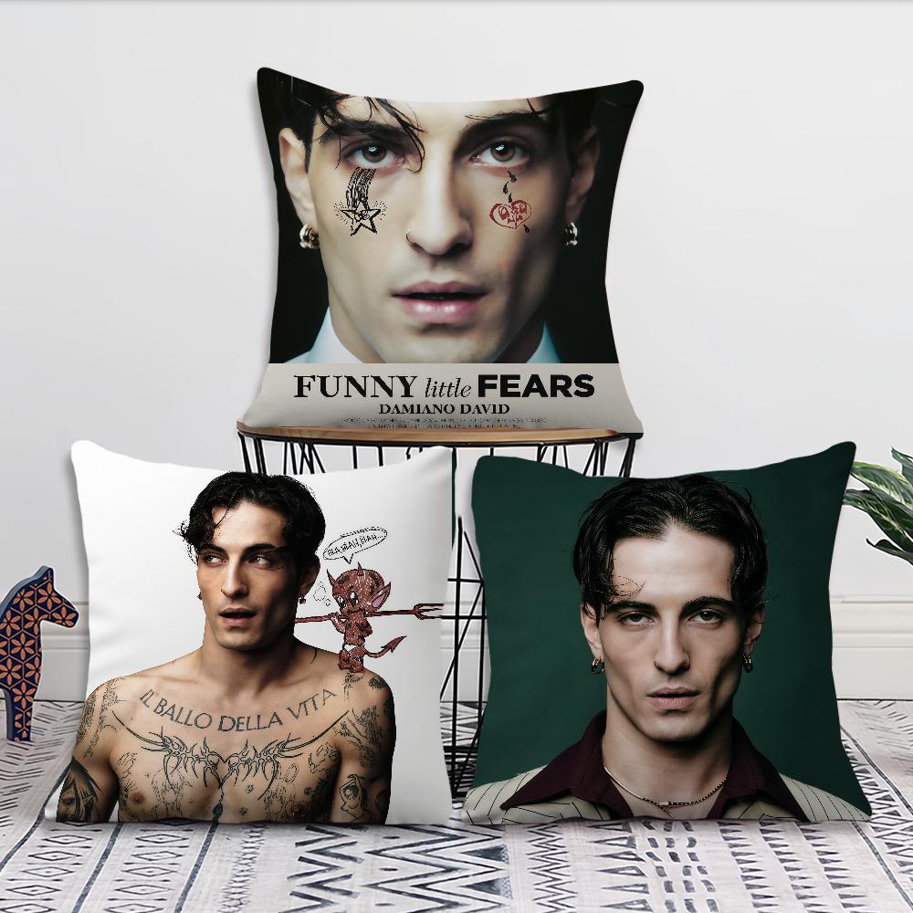 Rock Singer DDamiano David cushion cover Pillow Case Square Cushion Room Bedroom Headboard Sofa Living Backrest Nap Time