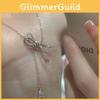 Korean Style Butterfly Bow Sweater Chain With Unique Asymmetrical Design Ideal Gift For Girlfriend