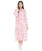 Hello Kitty Nightgown Flannel Loungewear One-piece Women's Button-down (Pink/M-L/SAN1867)
