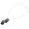 Double Tag Pendant Necklace Simple Fashionable Titanium Steel Necklace Jewelry Accessory for Street