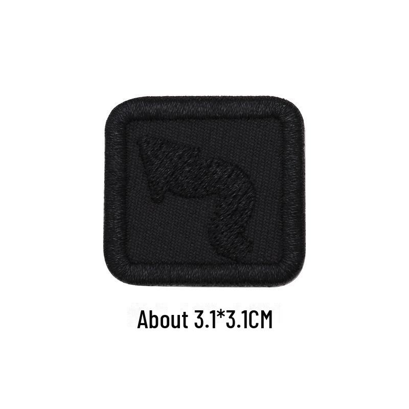 Черная самоклеящаяся вышитая нашивка для самостоятельного ремонта и украшения одежды