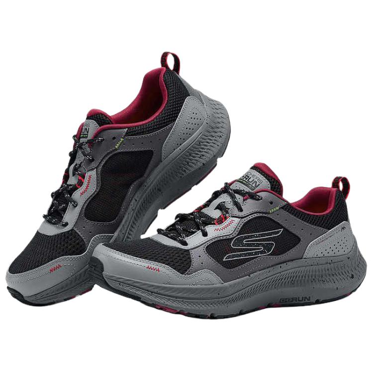 Skechers Go Run Consistent 2.0 Универсальные Удобные Низкие Кроссовки для Бега Мужские Кроссовки Серый Черный 220875-BKMT