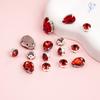 Weichen Flat Bottom Four-Corner Special-Shaped Water Drop-Shaped Glass Flat Buckle Hand-Sewn Drill, Double-Hole Rhinestone Handmade Diy Accessories