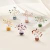 1PC Mini Goldfish Bowl Tree Small Potted Ornaments Creative Cute Style Office Table Car Decoration