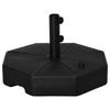 Black Parasol base, octagonal parasol stand, parasol holder, stand for parasols with 38/48mm tube diameter, for balcony, terrace, garden