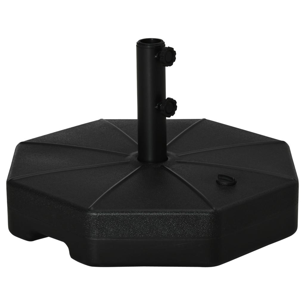 Black Parasol base, octagonal parasol stand, parasol holder, stand for parasols with 38/48mm tube diameter, for balcony, terrace, garden