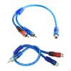Аудиокабель RCA 30 см Y-разветвитель адаптер удлинитель для стерео сабвуфера