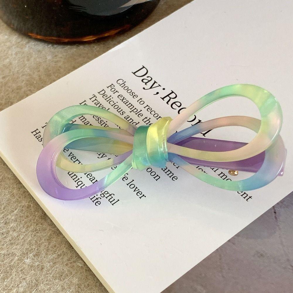 Korean Style Acetate Hair Clip Side Clip Bowknot Barrettes Elegant Bow Hairpin  Daily