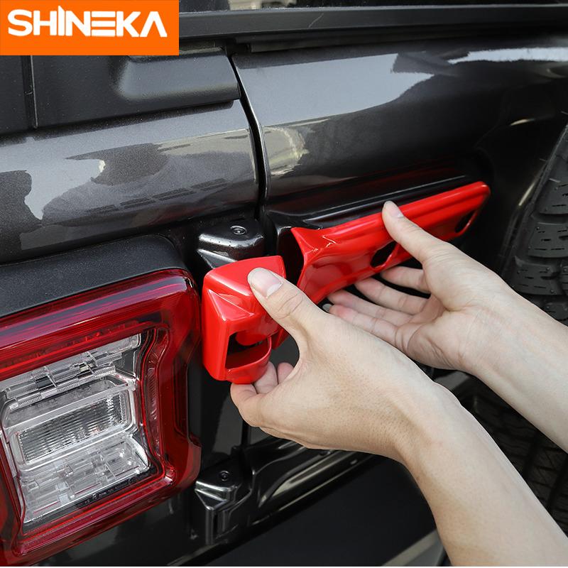 Наклейка на автомобиль SHINEKA для Jeep Wrangler JL, крышка багажника, дверная петля, ABS, внешние аксессуары для Jeep Wrangler JL