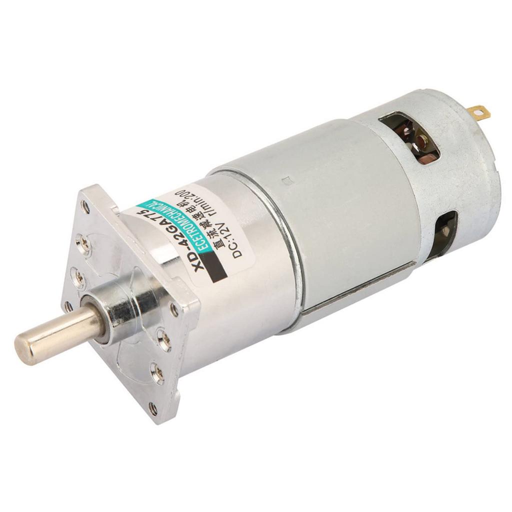 Регулируемый мотор-редуктор постоянного тока 35 Вт Микромотор постоянного тока Коллекторный двигатель постоянного тока Мотор, 12 В/24 В Скорость CW/CCW XD-42GA775 2-полюсный (200 об/мин 12 В)