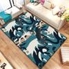 Большой ковер с рисунком животных, ковер для гостиной, спальни, украшение дивана, коврик для кухни, нескользящий напольный коврик для пикника