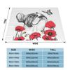 Pug In Flowers Custom Home Decor An Ultra-Soft Micro Fleece Blanket
