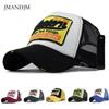 New 3D Embroidered Western Mesh Baseball Cap Cotton Baseball Cap Men's Splicing Baseball Cap Korean