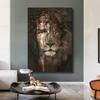 Nordic Surrealism Retro Animal Posters Prints Pictures Modern Abstract Lion Wall Art Canvas Painting for Home Decoration