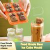 1 шт. Форма для льда в виде медведя, силиконовая форма для замороженного льда, форма для замороженного кофе, молока и чая, форма для льда