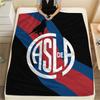 San Lorenzo de Almagro Printed Flannel Blanket, soft throw for bedroom sofa, washable,soccer fan merchandise, great gift.