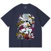 230 г/м² 100% хлопок Цельный V23 Принт Luffy Gear Унисекс Тяжелая хлопковая футболка