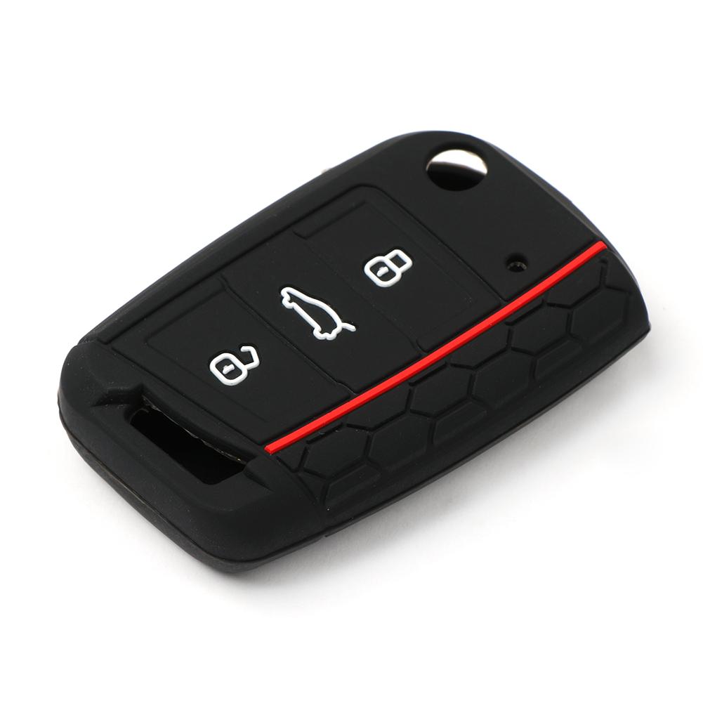 Силиконовый чехол для автомобильного ключа с полным покрытием Fob для VW Volkswagen Golf 7 MK7 Tiguan MK2 для SEAT Ateca Leon FR 2 Ibiza для Skoda Octavia
