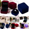 Fashionable Jewelry Earring Ring Display Storage Organizer Square Lid Open Box Case Gift