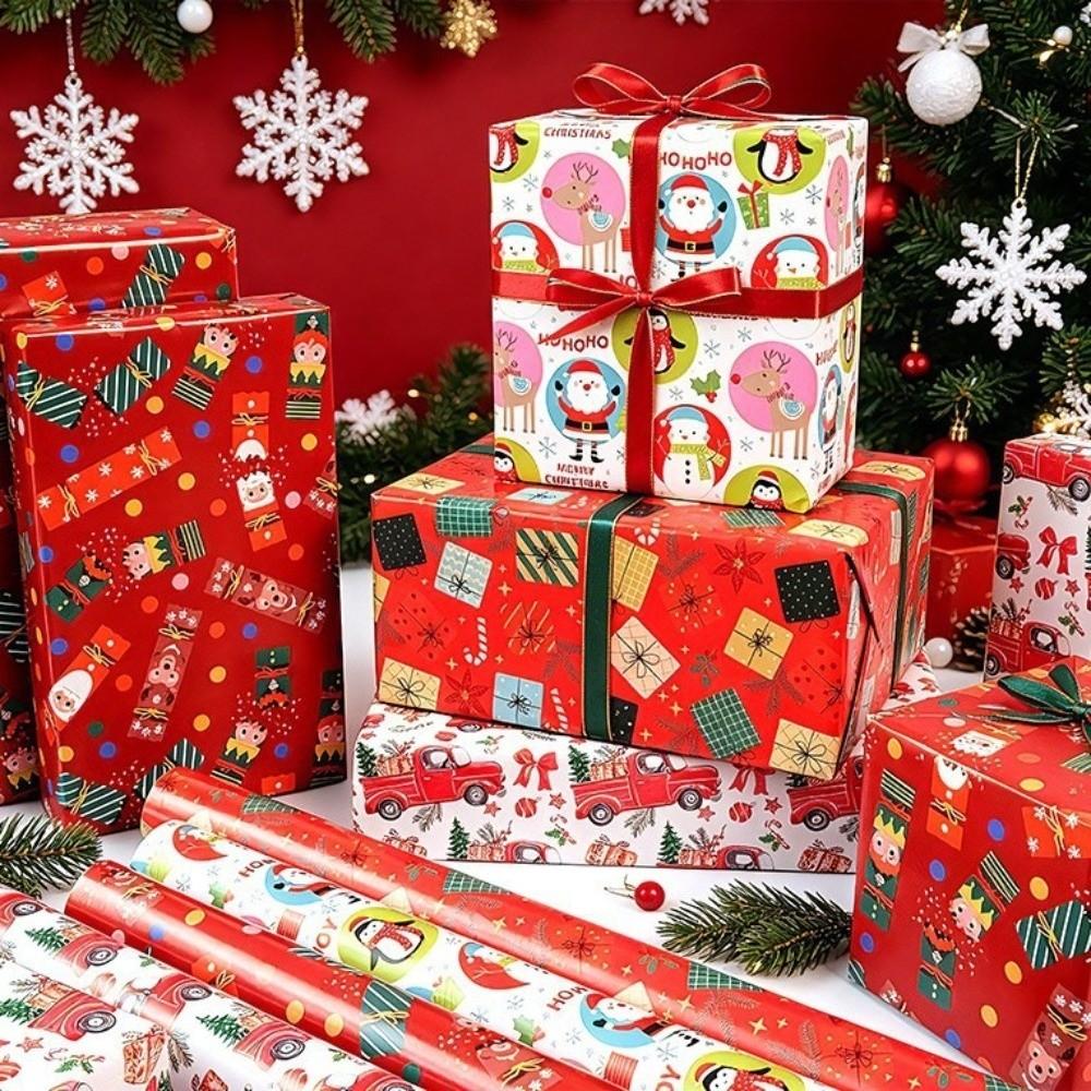 Roll Christmas Wrapping Paper for Holiday Gifts Christmas Wrapping Paper Festive Party Supplies