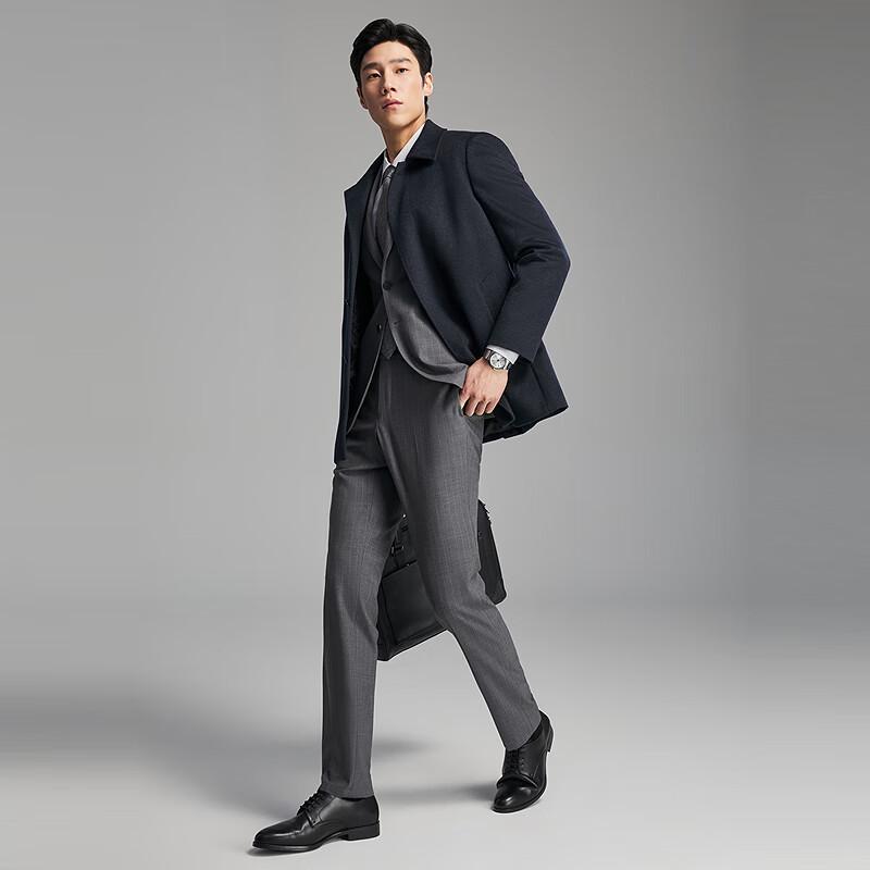 YOUNGOR Мужское пальто с отстегивающейся подкладкой из гусиного пуха и лацканами