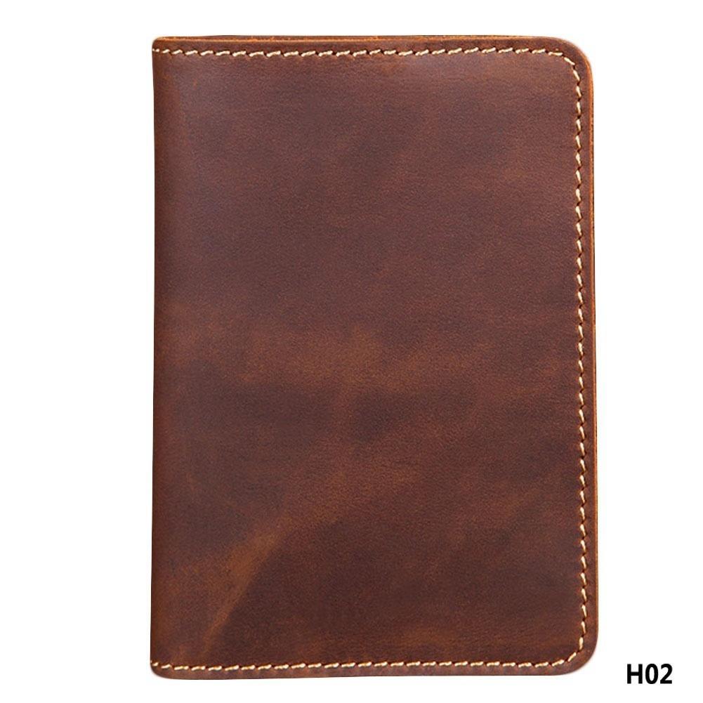 Classic Brown Bag Genuine Leather Passport Wallet Holder Case Cover Ticket Travel Handbag