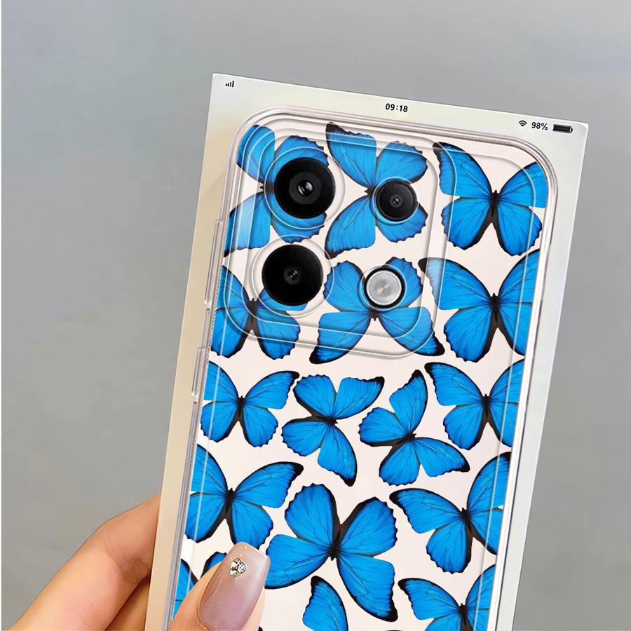 Case for Xiaomi Redmi Note 14 Pro Plus 12S 10S 9 10 13C 11S 14C 12 11 Note 13 A4 Soft Phone Cover Beautiful Butterfly