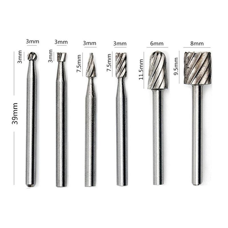 6PCS Rotary Tool Set Silver Color